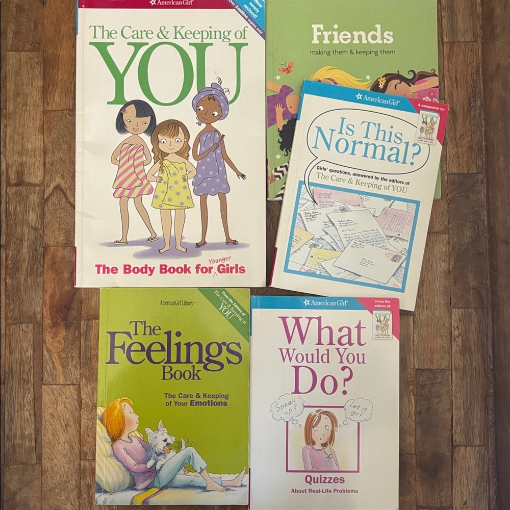 5 American Girl Doll books - assorted healthy mind and body